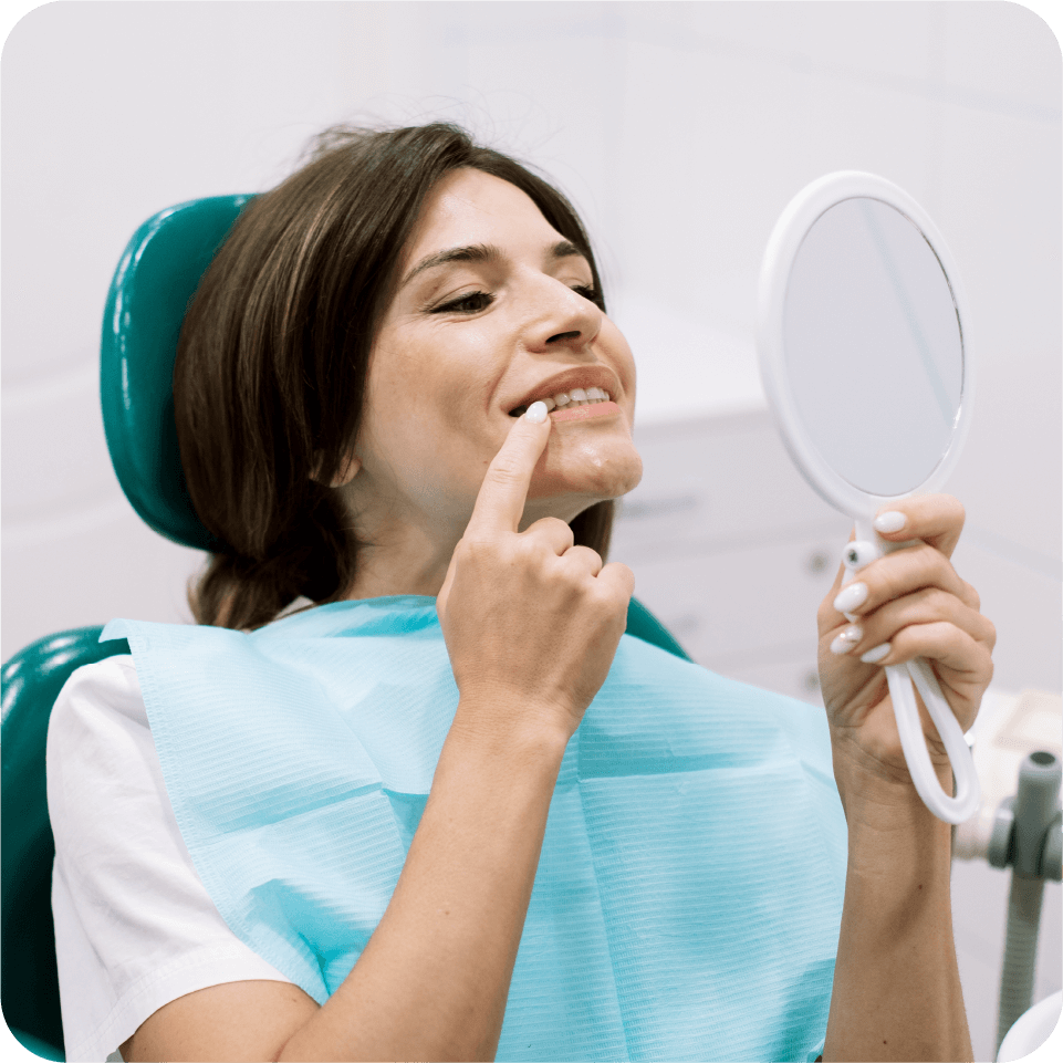 Dentist high-fiving patient
